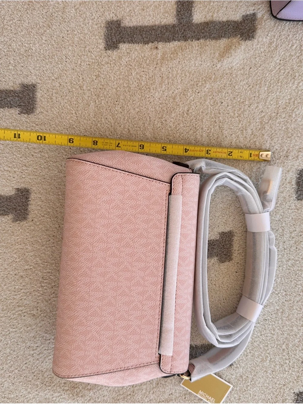 Michael Kors Blush Pink Signature Crossbody with Gold Logo NWT